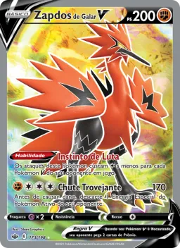 Zapdos de Galar V 173 Reinado Arrepiante