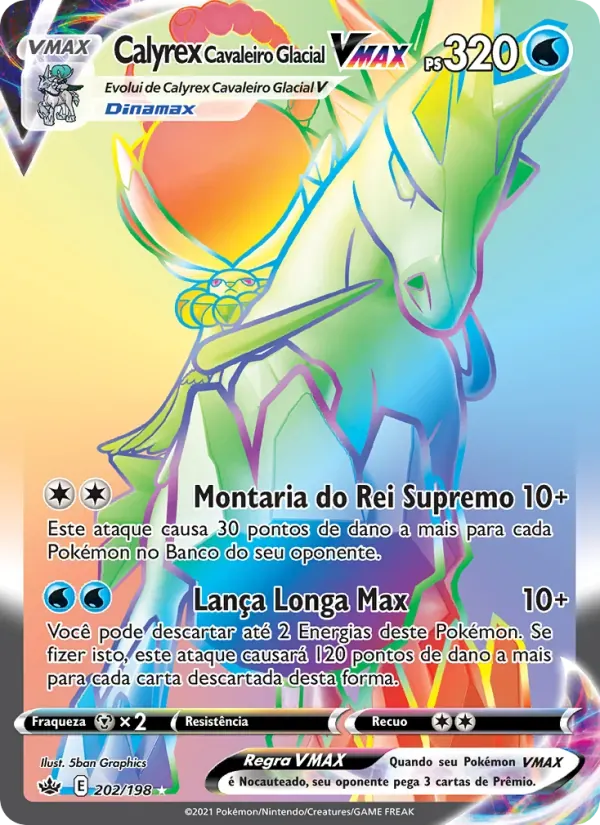 Calyrex Cavaleiro Glacial VMAX 202/198 Reinado Arrepiante