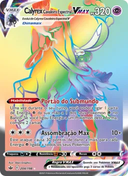 Calyrex Cavaleiro Espectral VMAX 204 Reinado Arrepiante