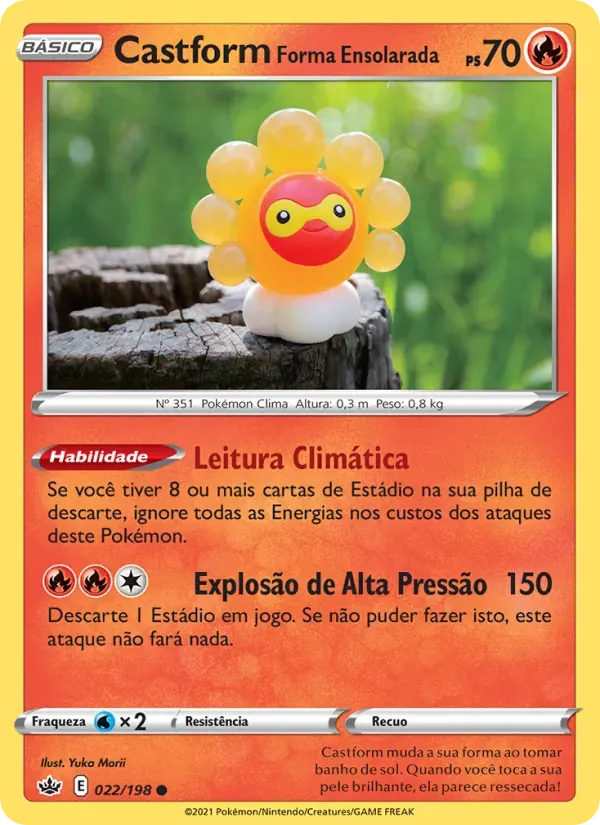 Castform Forma Ensolarada 22/198 Reinado Arrepiante