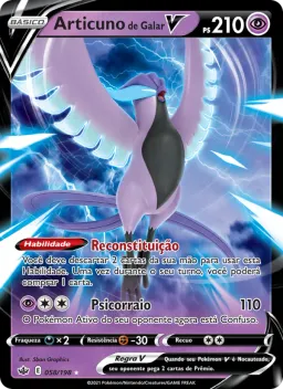 Articuno de Galar V 58 Reinado Arrepiante
