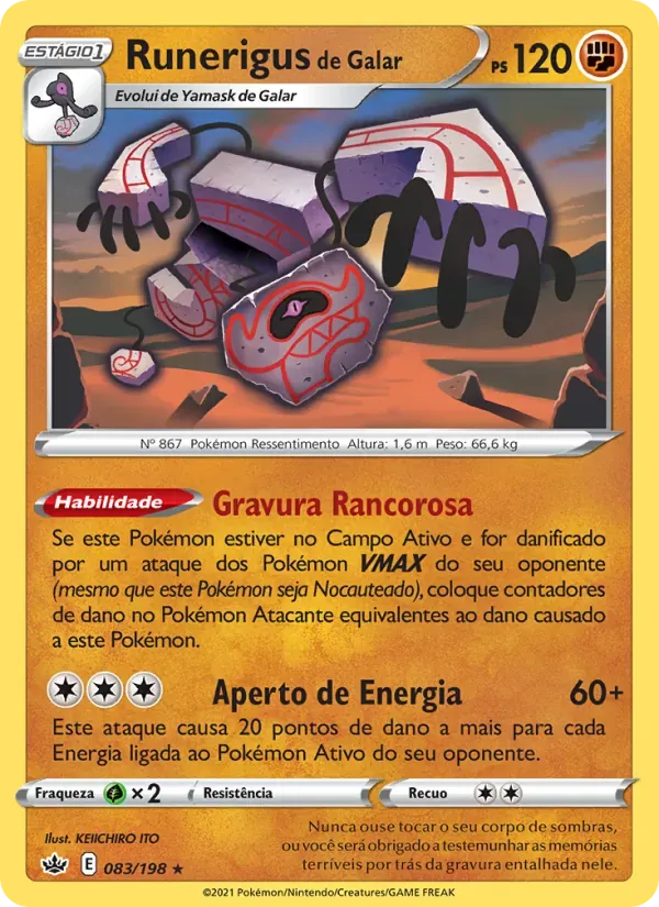 Runerigus de Galar 83/198 Reinado Arrepiante