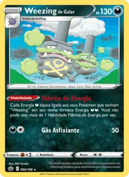 Weezing de Galar 96 Reinado Arrepiante