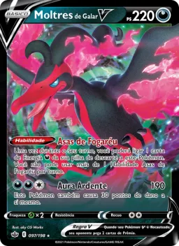 Moltres de Galar V 97 Reinado Arrepiante