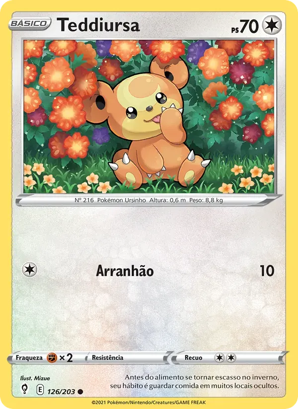 Teddiursa 126/203 Céus em Evolução