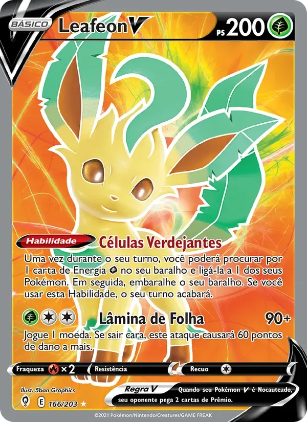 Leafeon V 166/203 Céus em Evolução