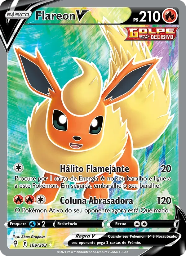 Flareon V 169/203 Céus em Evolução