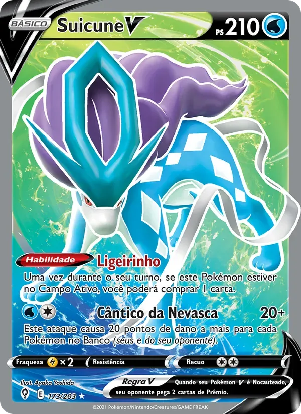 Suicune V 173/203 Céus em Evolução