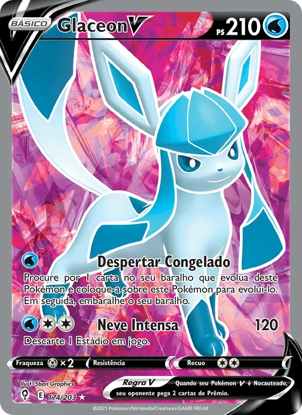Glaceon V 174/203 Céus em Evolução