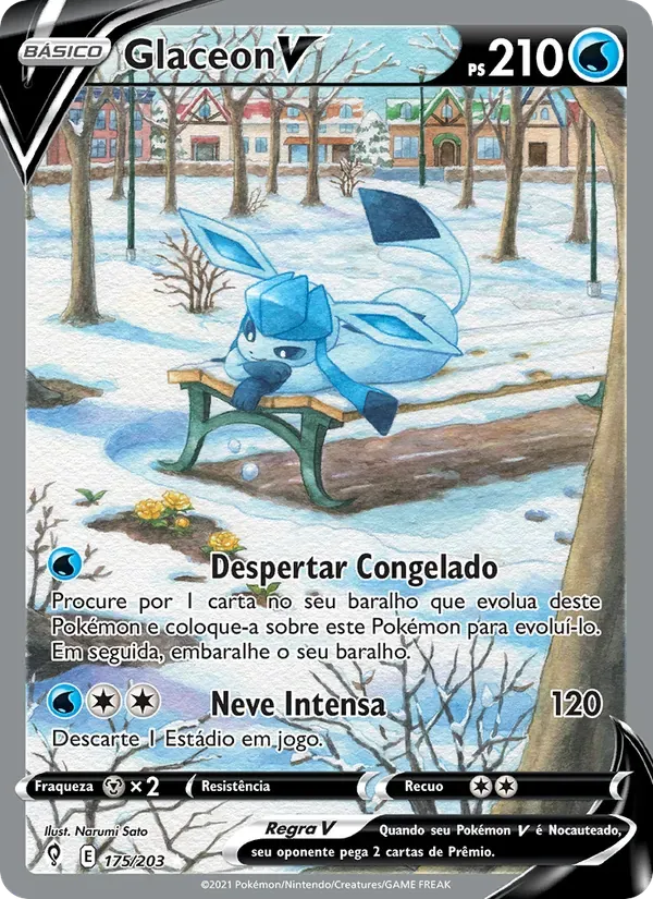 Glaceon V 175/203 Céus em Evolução