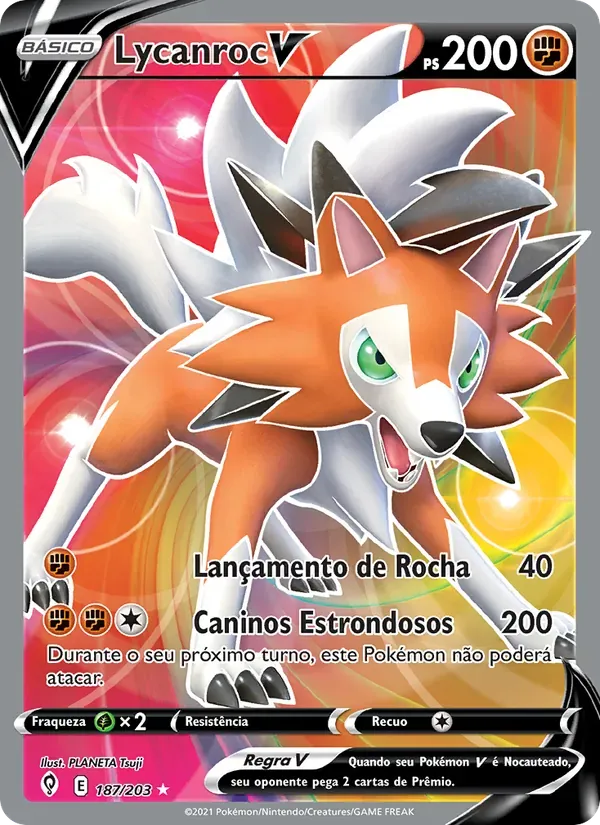 Lycanroc V 187/203 Céus em Evolução