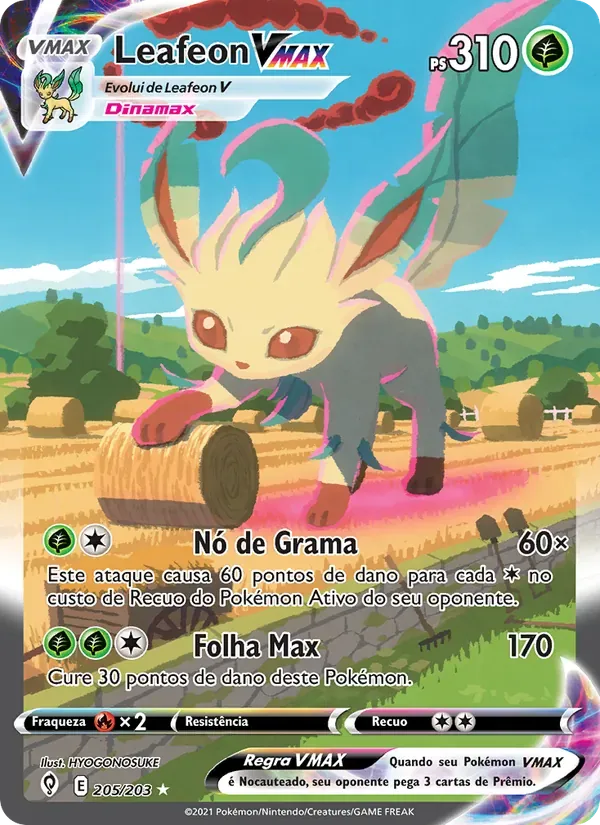 Leafeon VMAX 205/203 Céus em Evolução