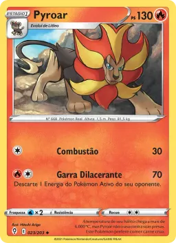 Pyroar 23 Céus em Evolução