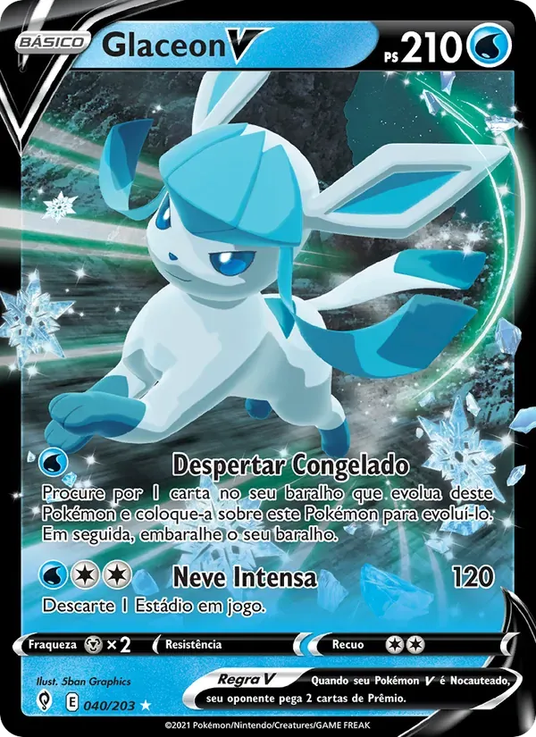 Glaceon V 40/203 Céus em Evolução