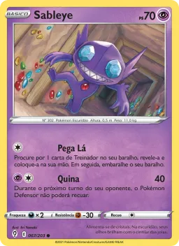 Sableye 67 Céus em Evolução