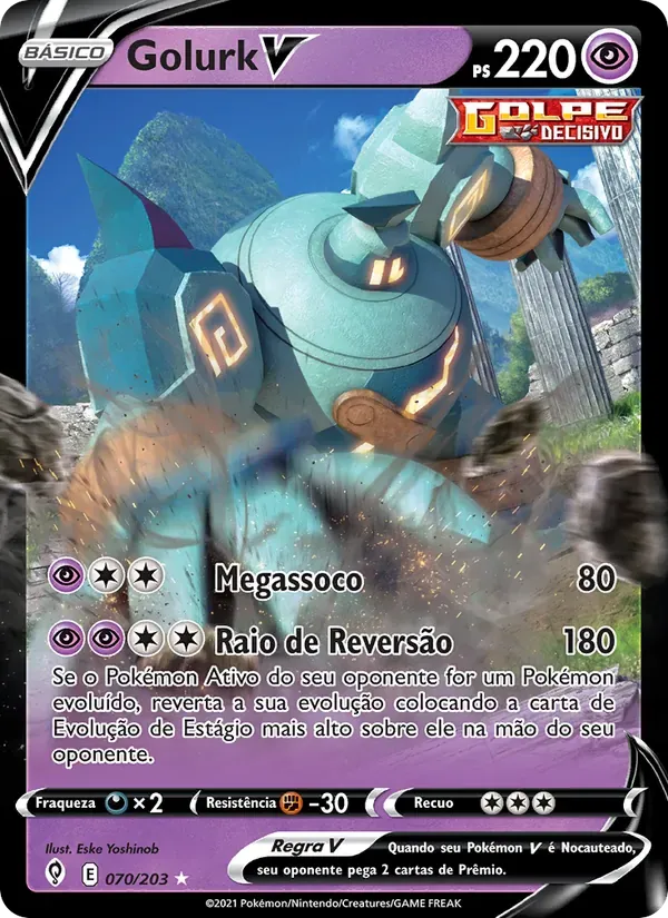 Golurk V 70/203 Céus em Evolução