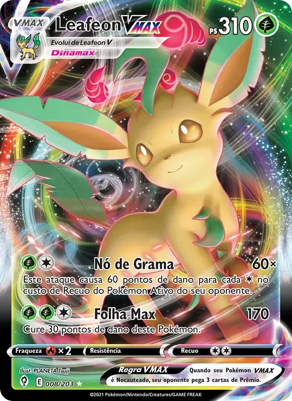 Leafeon VMAX 8/203 Céus em Evolução