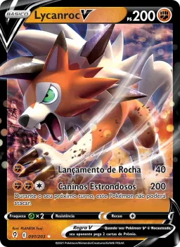 Lycanroc V 91 Céus em Evolução