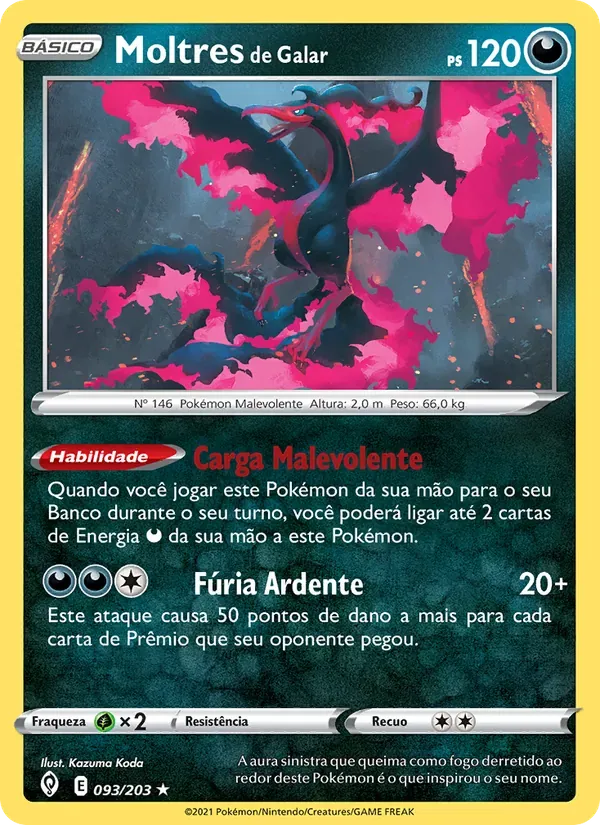 Moltres de Galar 93/203 Céus em Evolução