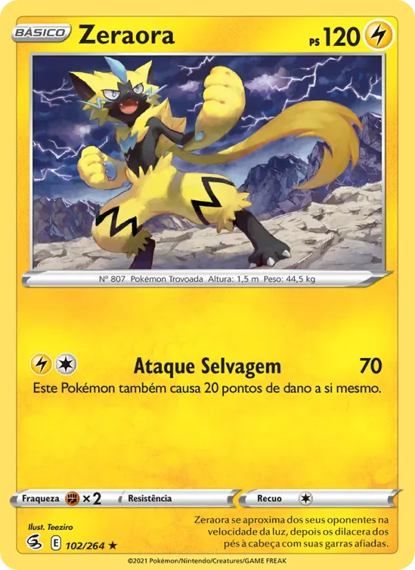 Zeraora 102/264 Golpe Fusão