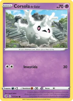 Corsola de Galar 117 Golpe Fusão