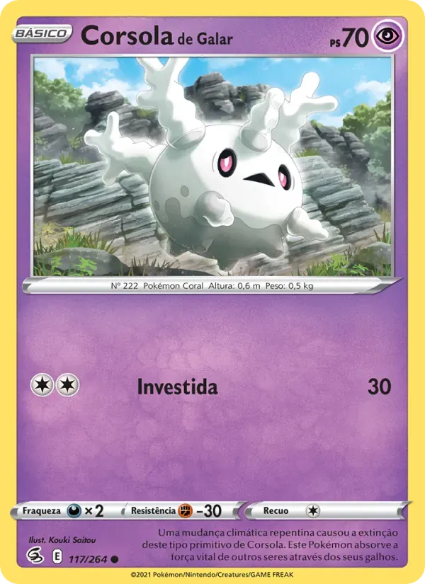 Corsola de Galar 117/264 Golpe Fusão