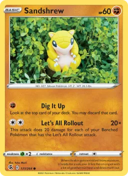 Sandshrew 131 Golpe Fusão