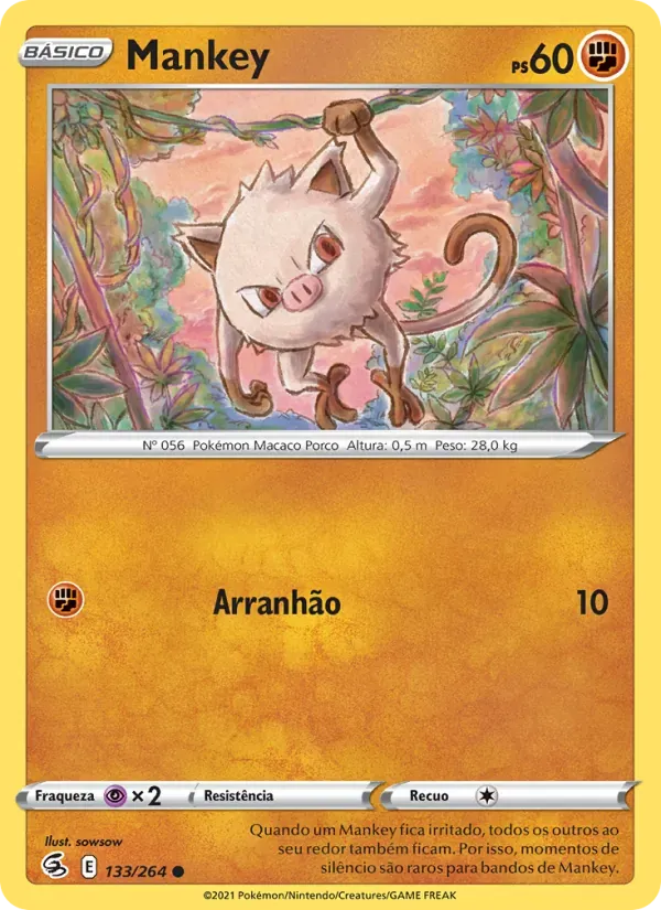 Mankey 133/264 Golpe Fusão