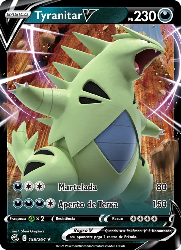 Tyranitar V 158/264 Golpe Fusão