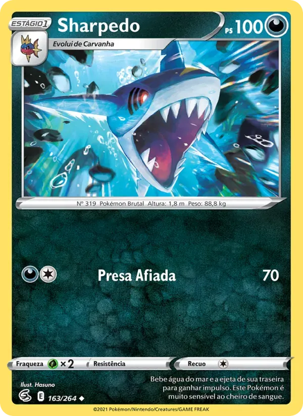 Sharpedo 163/264 Golpe Fusão