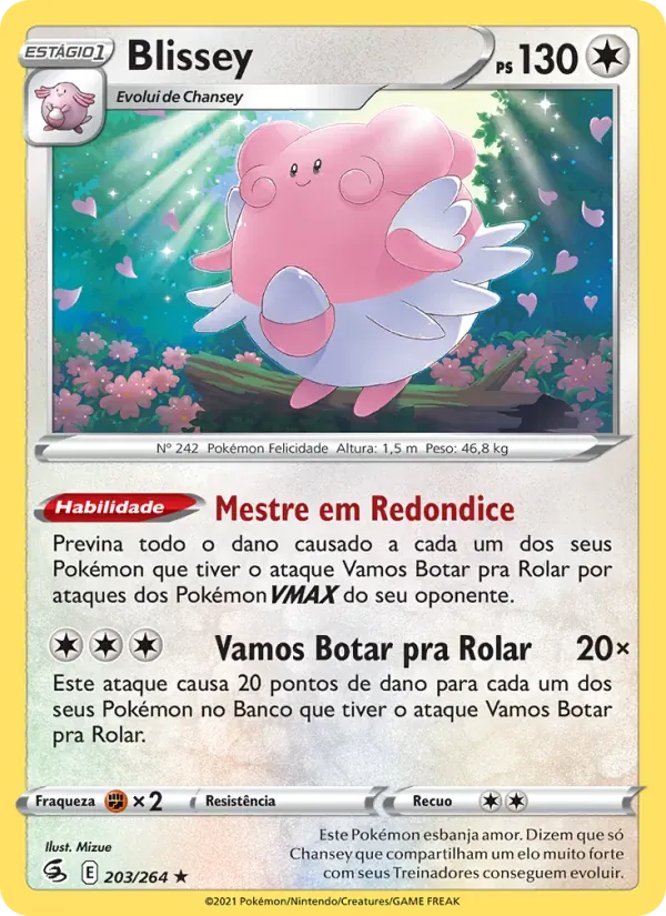 Blissey 203/264 Golpe Fusão