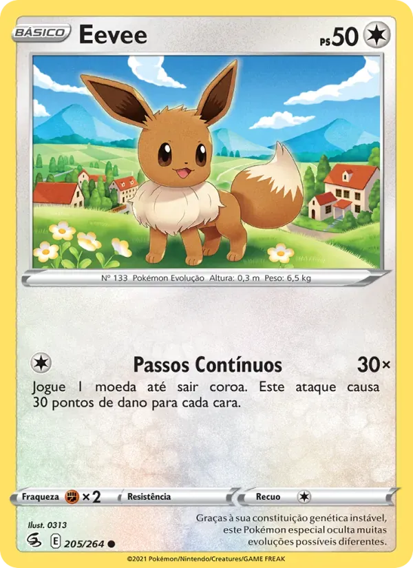 Eevee 205/264 Golpe Fusão