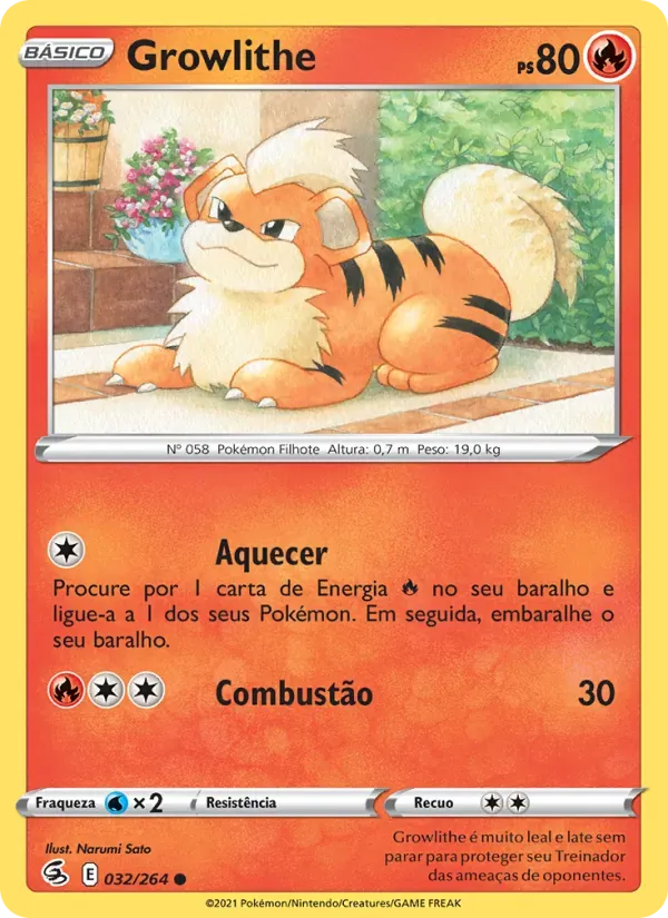 Growlithe 32/264 Golpe Fusão