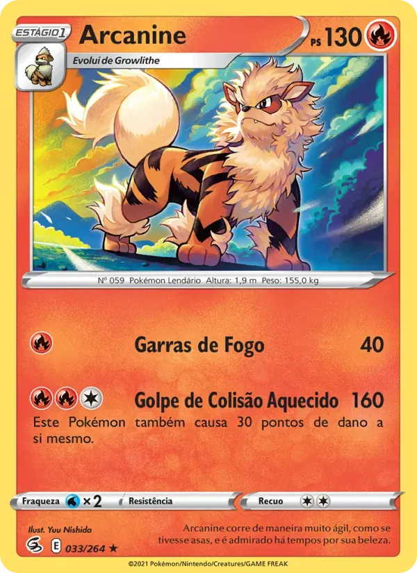 Arcanine 33/264 Golpe Fusão