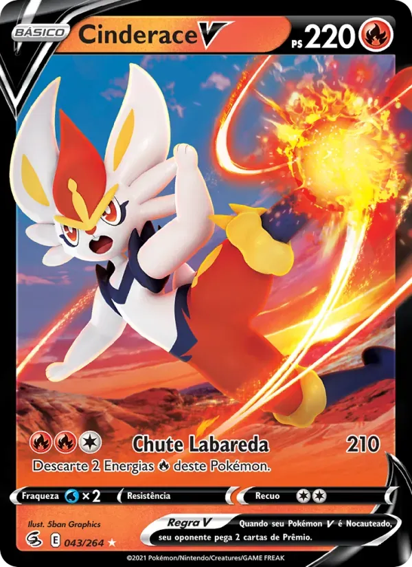 Cinderace V 43/264 Golpe Fusão