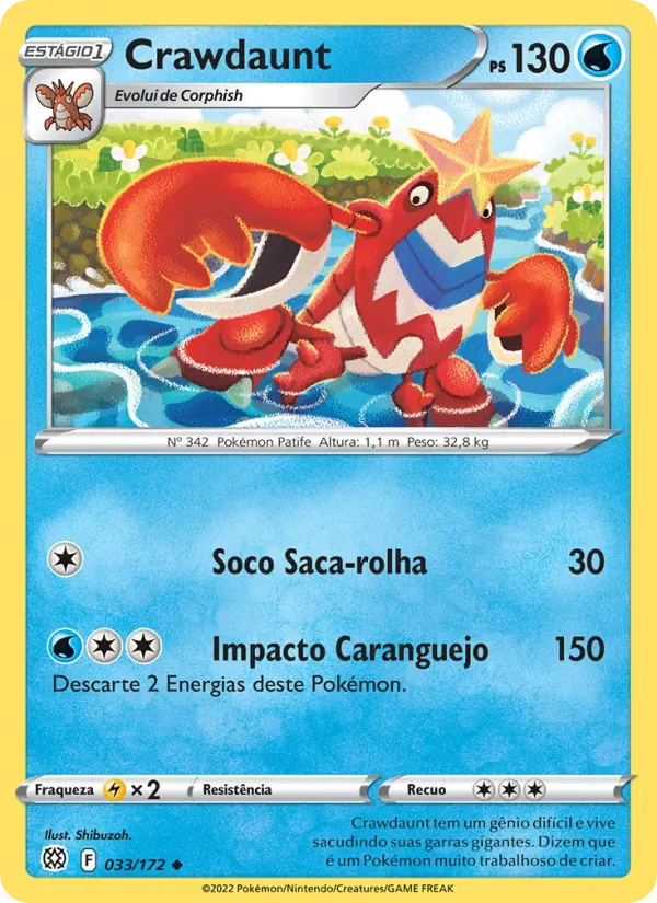 Crawdaunt 033/172 Astros Cintilantes
