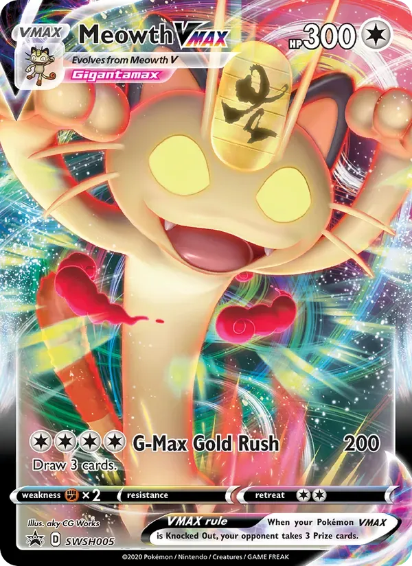 Meowth VMAX SWSH005/307 ESES Promos