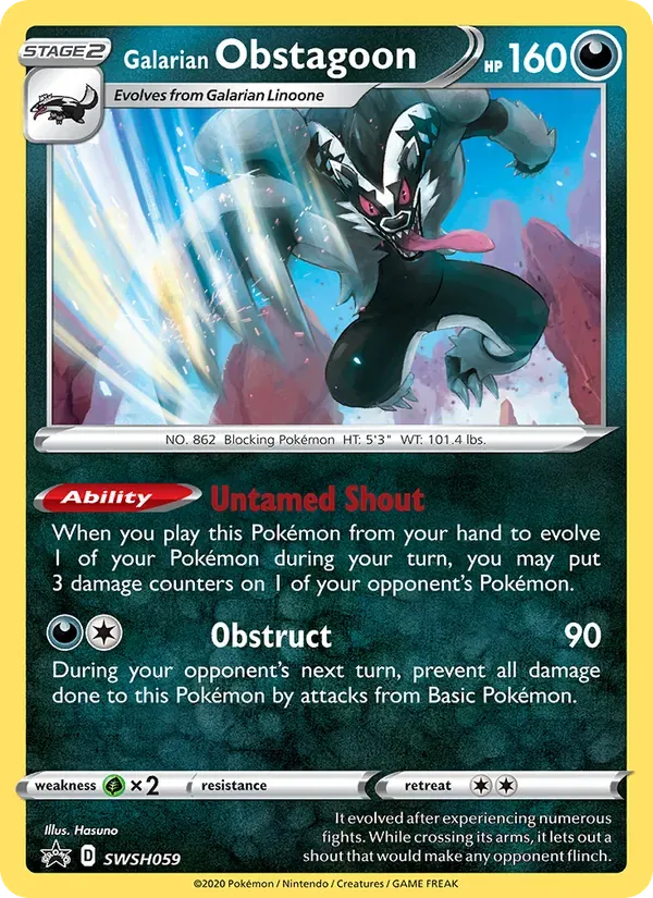 Obstagoon de Galar SWSH059/307 ESES Promos