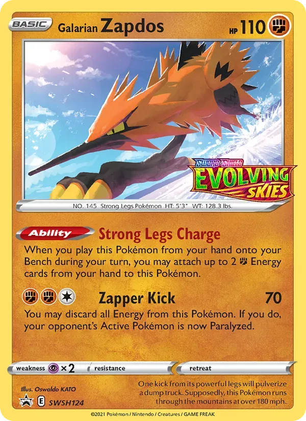 Zapdos de Galar SWSH124/307 ESES Promos