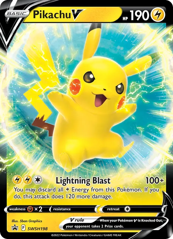 Pikachu V SWSH198/307 ESES Promos