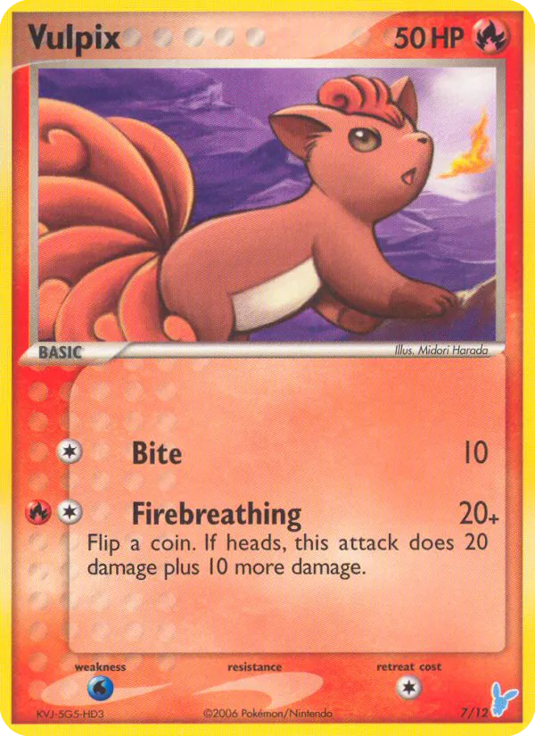 Vulpix 7/12 EX trainer Kit 2 (Minun)