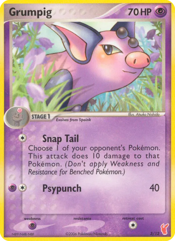 Grumpig 3/12 EX trainer Kit 2 (Plusle)