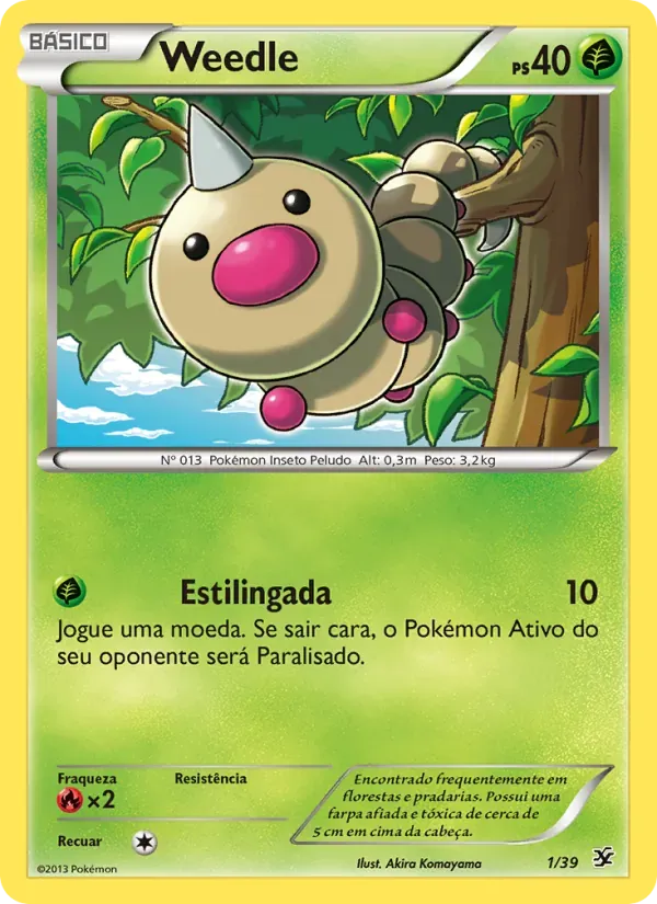 Weedle 1/39 Conjunto para Iniciantes Kalos