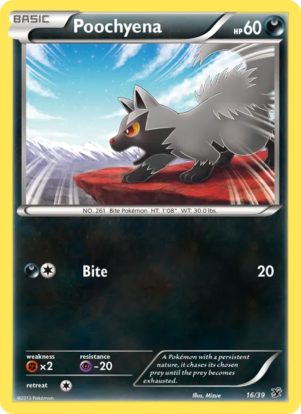Poochyena 16/39 Conjunto para Iniciantes Kalos