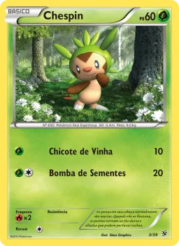 Chespin 3 Conjunto para Iniciantes Kalos