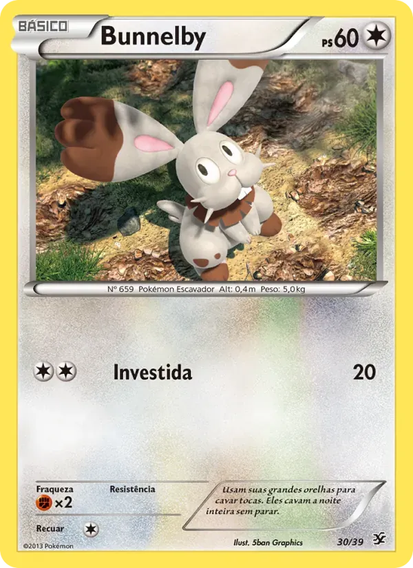 Bunnelby 30/39 Conjunto para Iniciantes Kalos