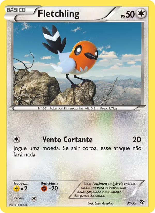Fletchling 31/39 Conjunto para Iniciantes Kalos