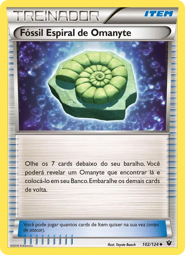 Fóssil Espiral de Omanyte 102/124 Fusão de Destinos
