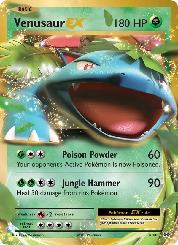 Venusaur EX 1/108 Evoluções