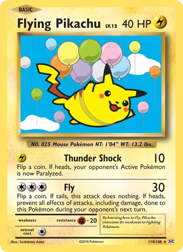 Pikachu Voador 110/108 Evoluções